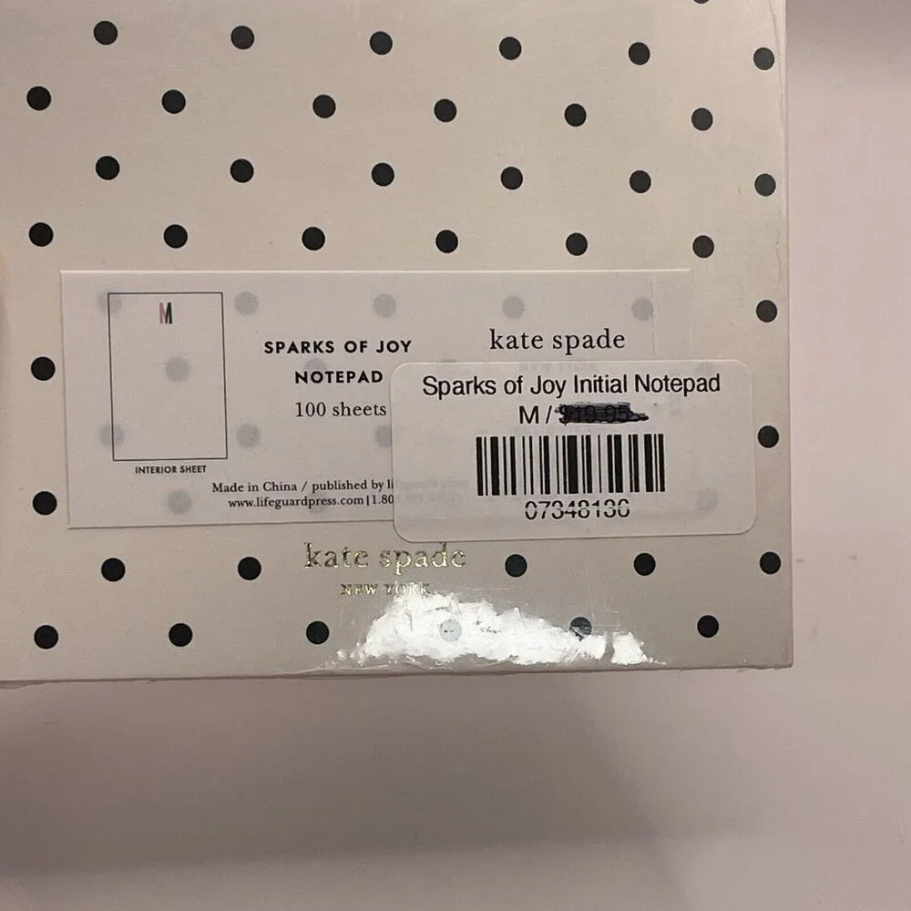 Kate Spade New York Initial M Notepad Paper Pad with 100 Blank Sheets 7